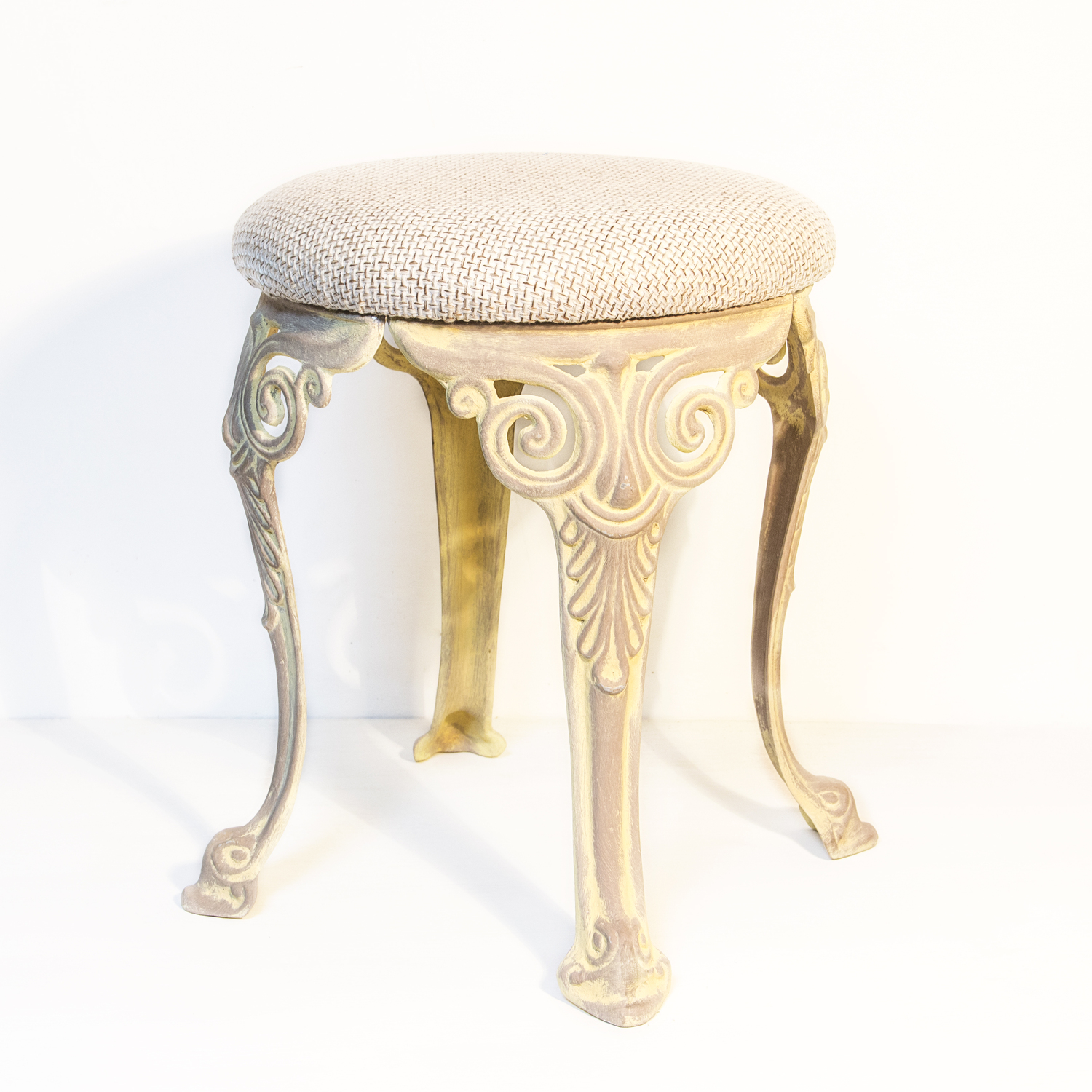 Табурет Слоновая Кость Состаренная Табурет Слоновая Кость Состаренная