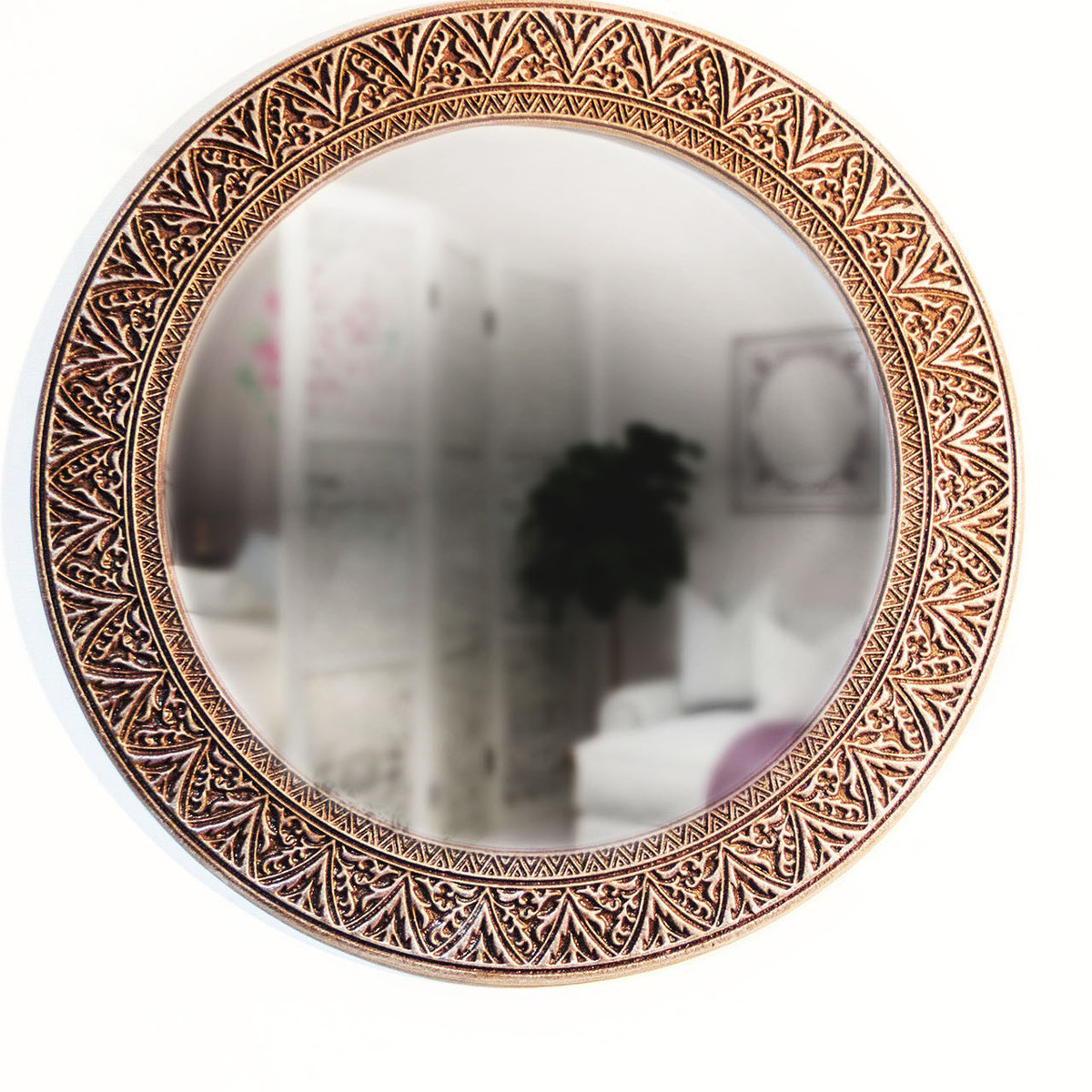 Зеркало ретро коричневый Зеркало ретро коричневый